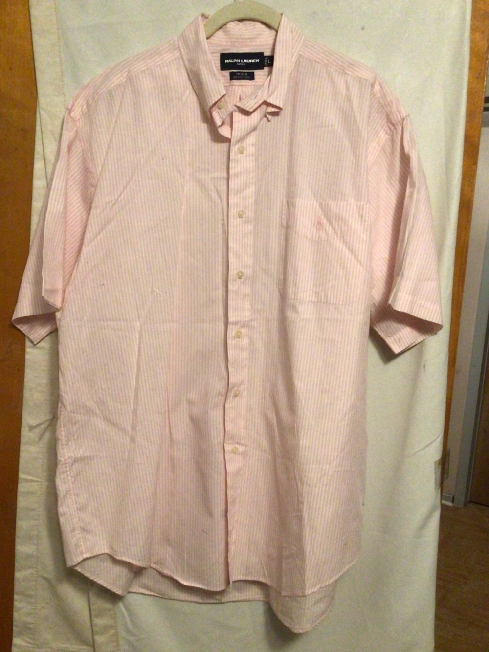 Ralph Lauren Golf “ Tilden “ 100% cotton Button Down  short sleeve SZ L